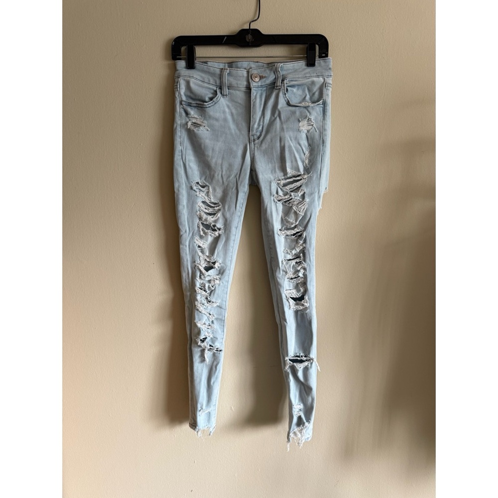 Distressed Light Blue Women's Jeans